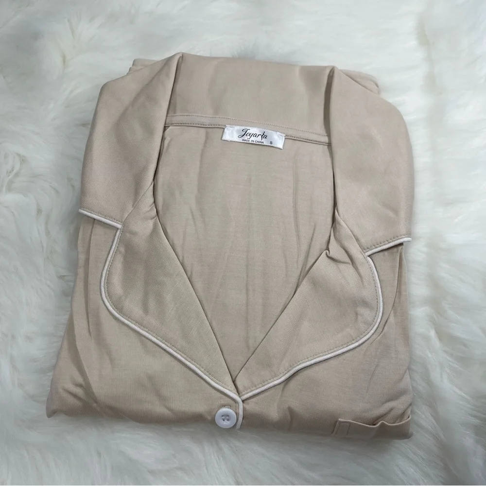 NWT Pajama Set for Women Soft Capri Button Up Cooling Pjs Set/Size Small - Picture 7 of 11